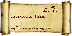 Latzkovits Tamás névjegykártya