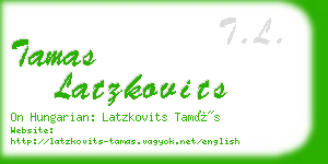 tamas latzkovits business card